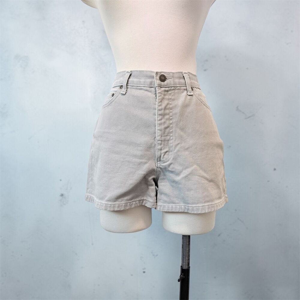 Vintage Newport News Jeanology Grey Denim Jean Shorts Bermuda 29” Mom Dad